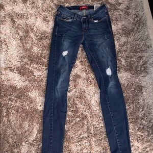 Guess brand jeans, soft quality, tapered legs